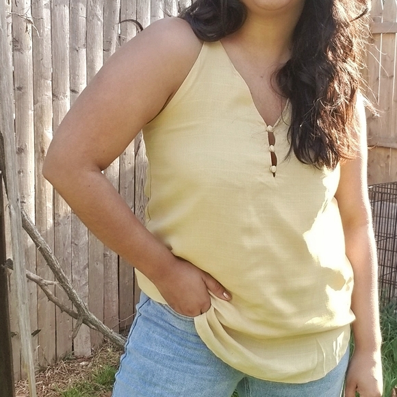 MITTOSHOP BUTTON CAMI TUNIC TOP - Picture 7 of 14